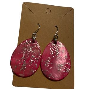 Cool Pink Shell Earrings